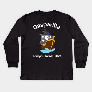 Gasparilla Pirate Festival 2024 - Tampa Florida Kids Long Sleeve T-Shirt